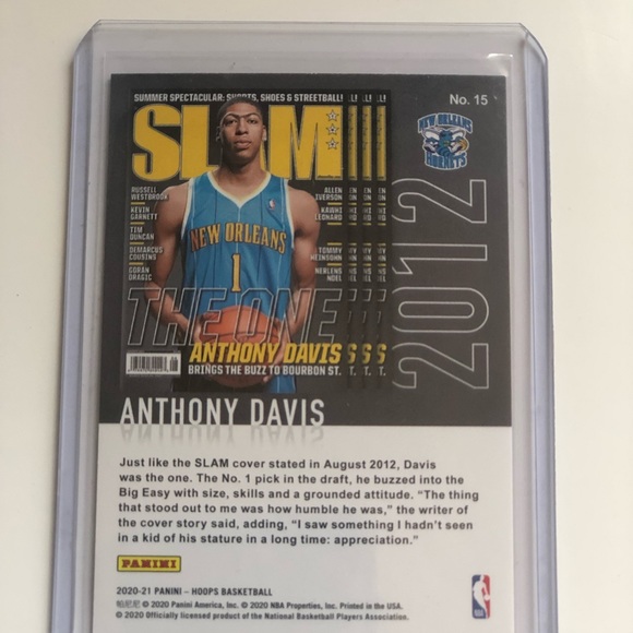 2020 NBA Hoops Slam Anthony Davis - Picture 2 of 2